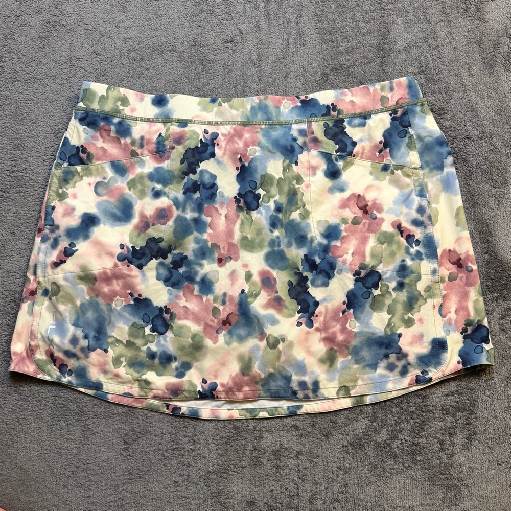 Ralph Lauren RLX Abstract Camo Stretch Aim Golf Tennis Skort Size XL Pull On